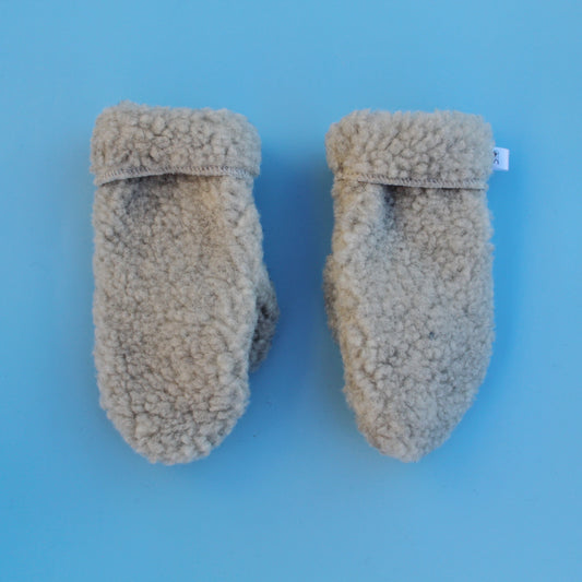 Yoko Wool Mittens - Light Grey