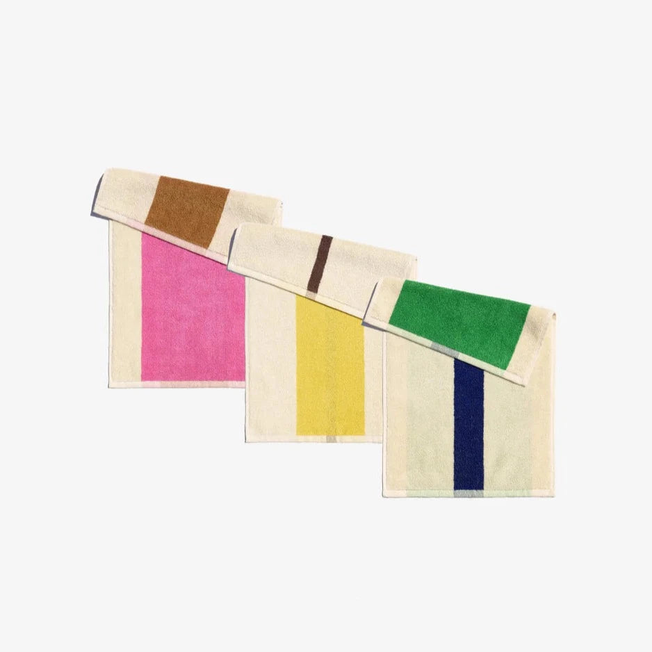 Guest Towels Set - Pink / Royal Blue / Brown