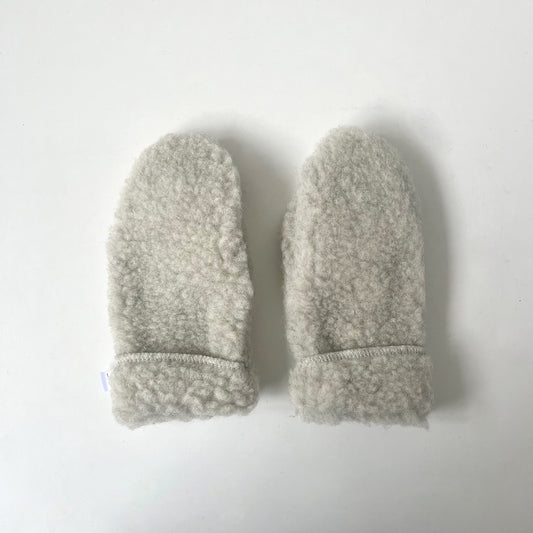 Yoko Wool Mittens - Light Grey