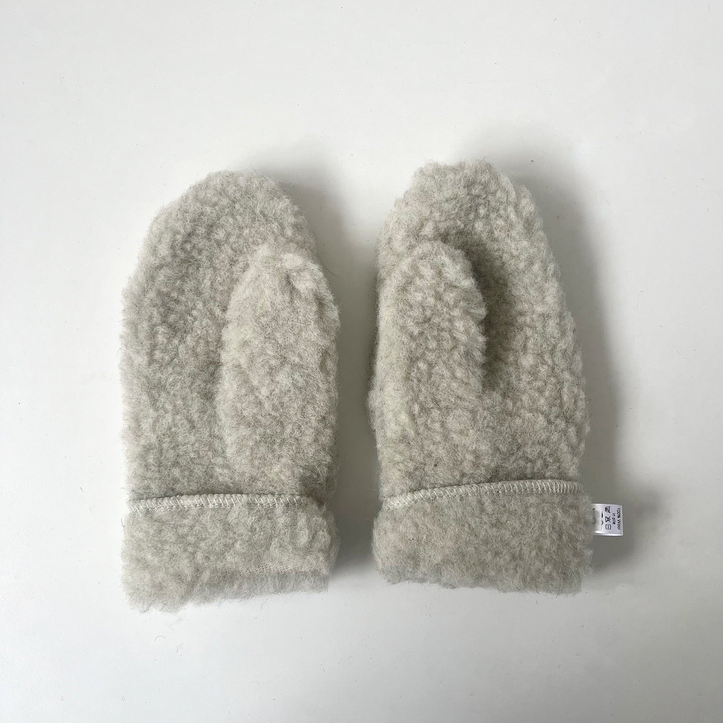 Yoko Wool Mittens - Light Grey