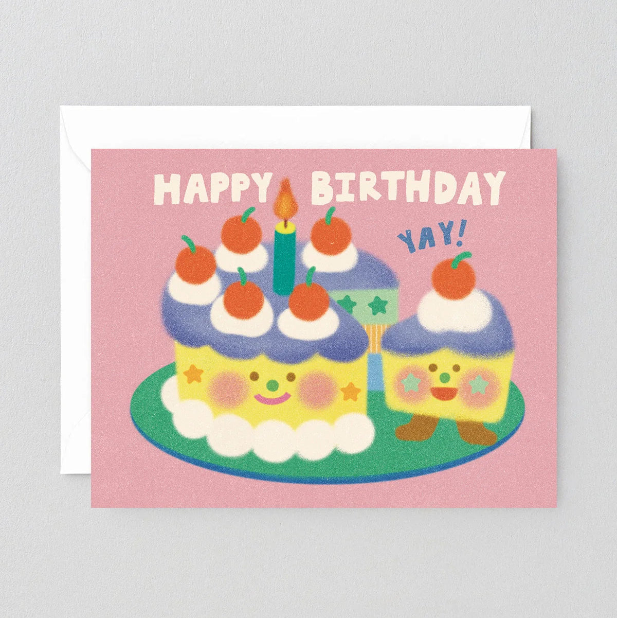 Happy Birthday Yay Cake & Slice Kids Greeting Card