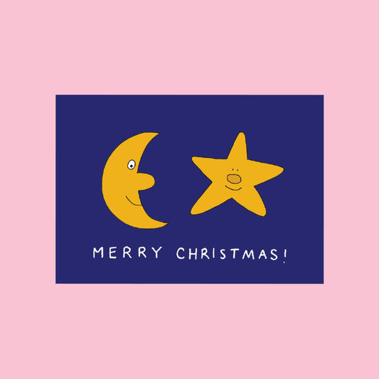 Christmas Moon & Star Mini Card