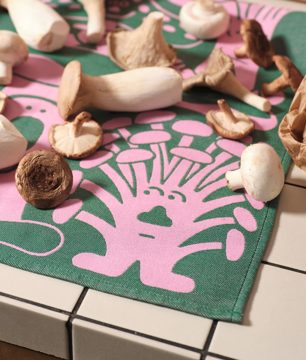 Mushrooms Cotton Tea Towel