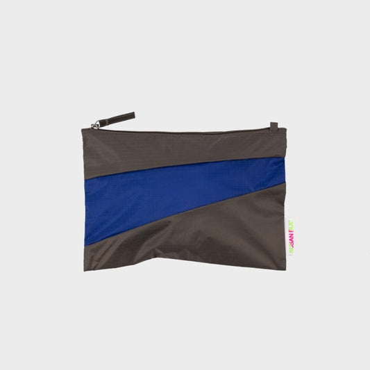 The New Pouch Warm Grey & Electric Blue Medium