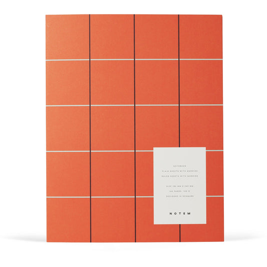 UMA Notebook, Large - Orange Check