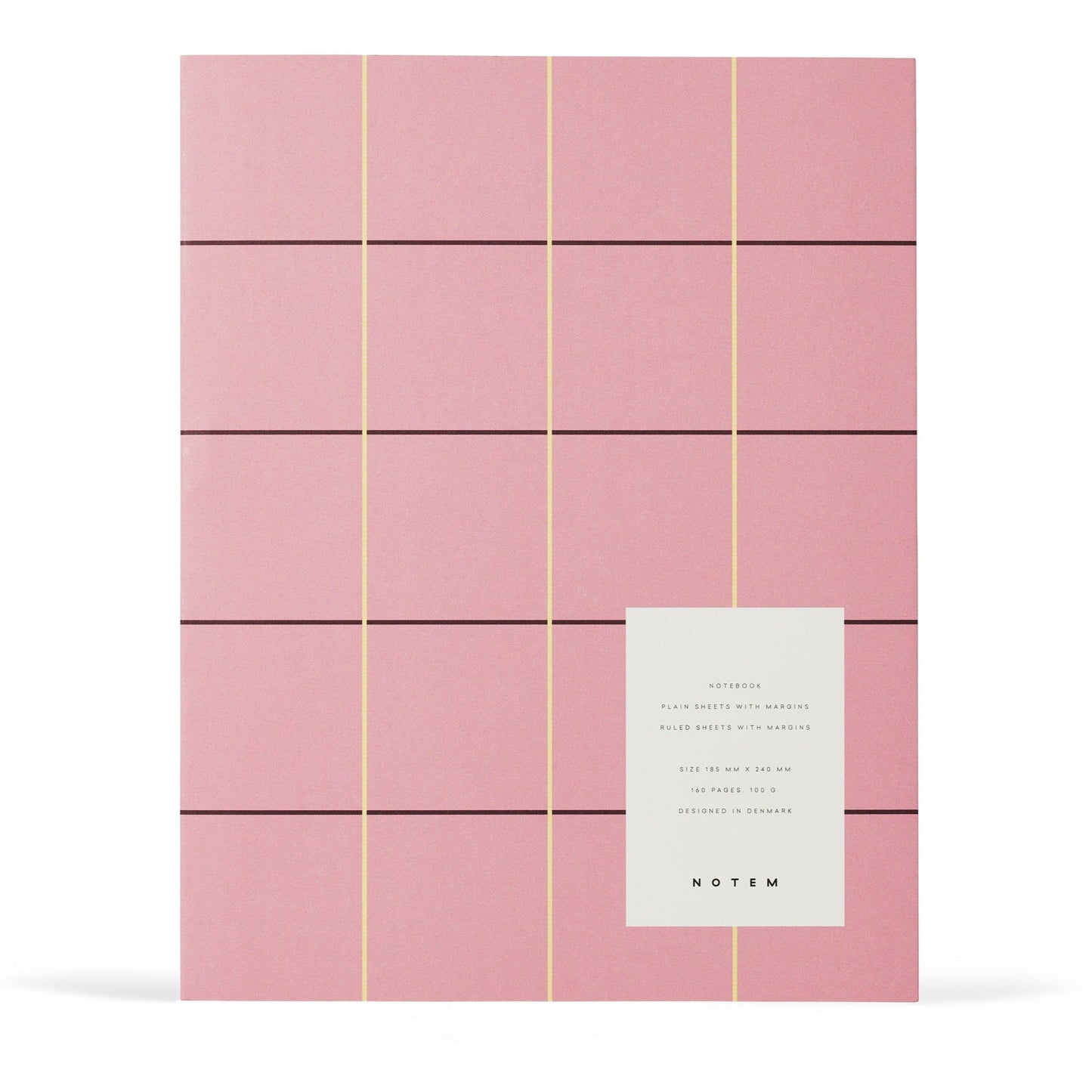 UMA Notebook, Large - Rose Check