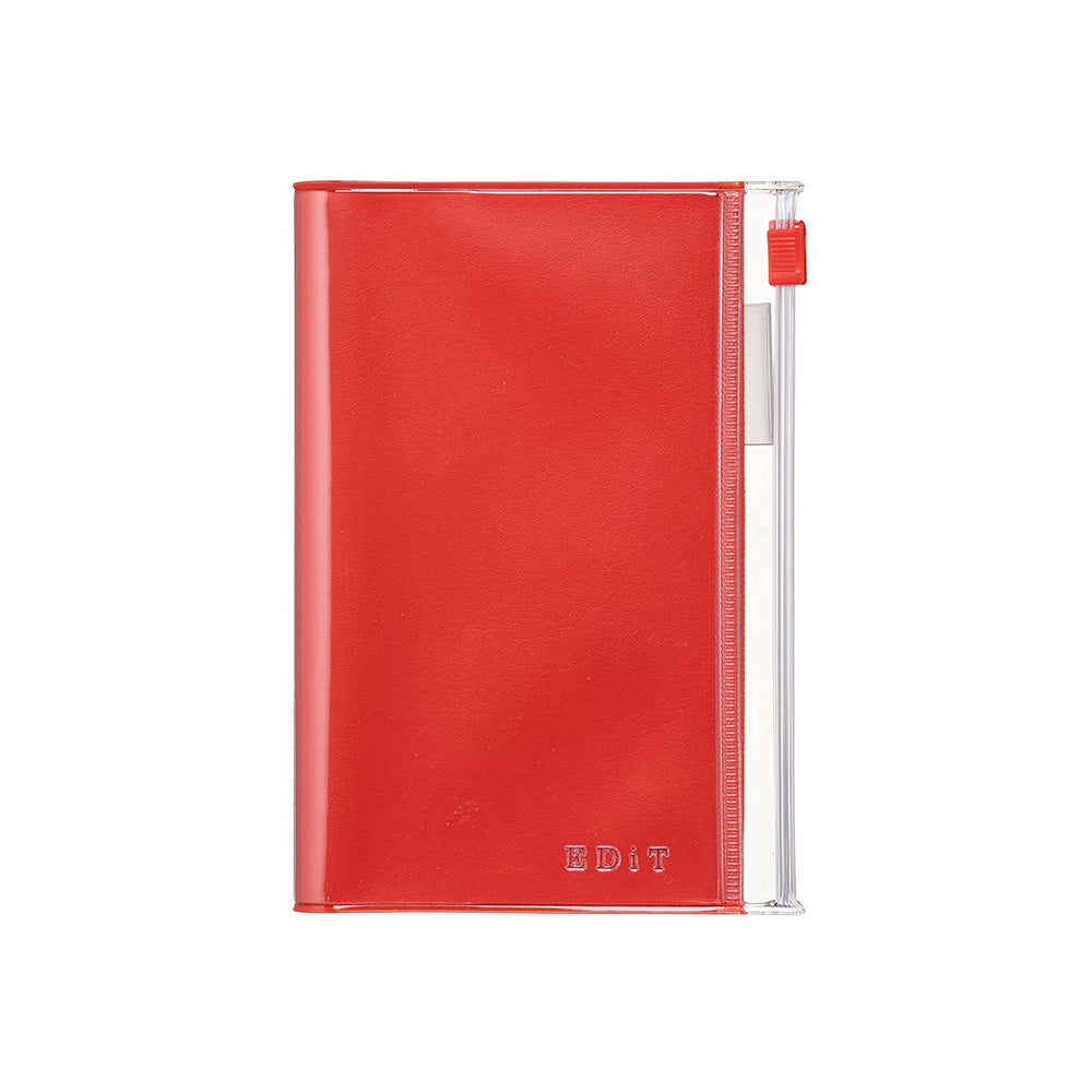 Edit Grid Notebook B7 With PVC Cover - Strawberry Red