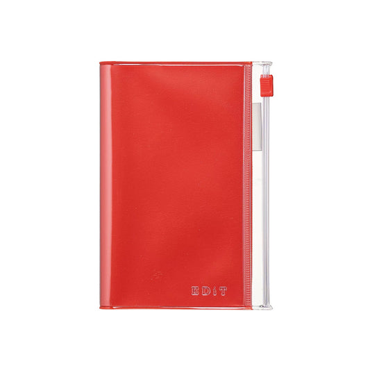Edit Grid Notebook B7 With PVC Cover - Strawberry Red