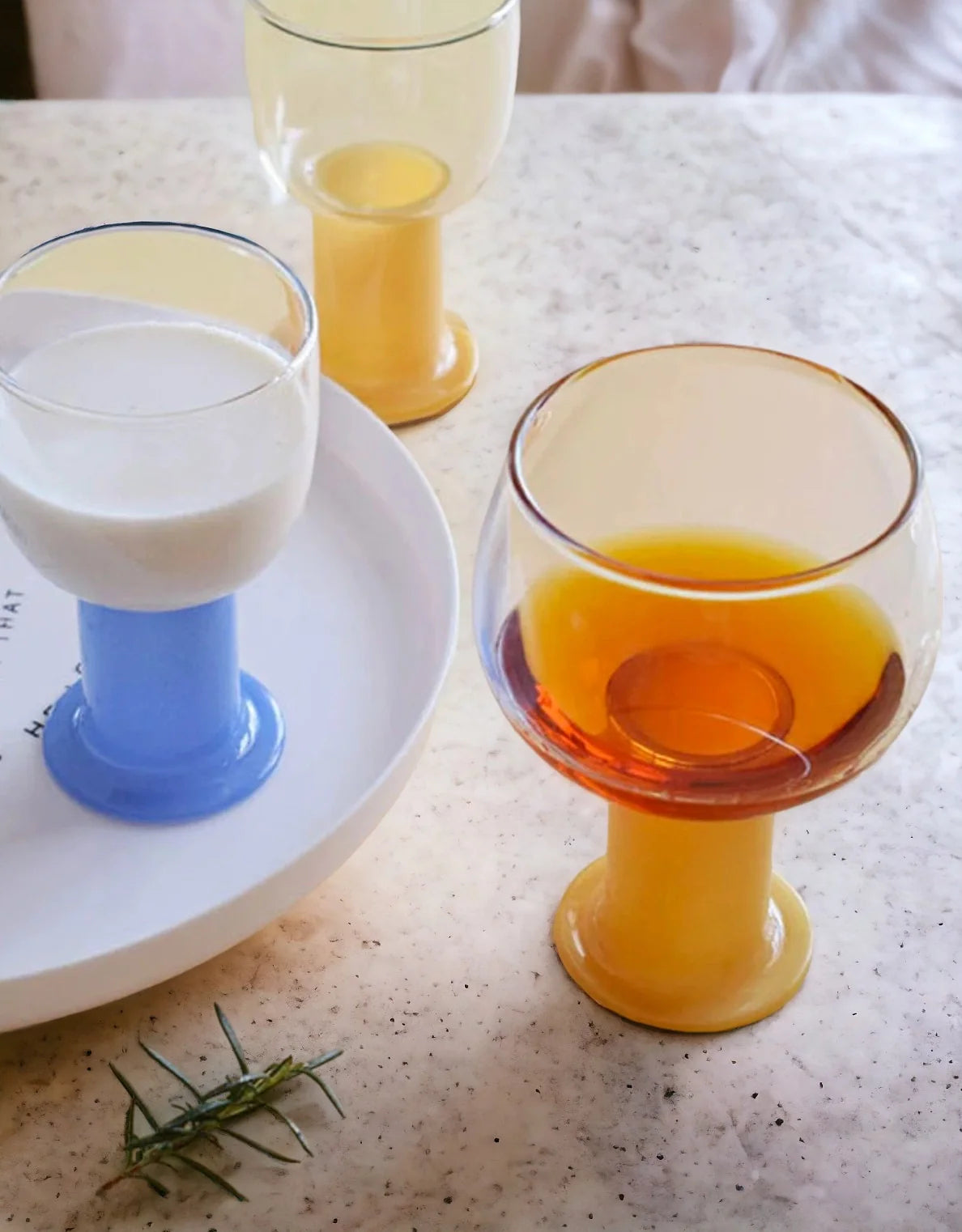 Green Chunky Wine Glass