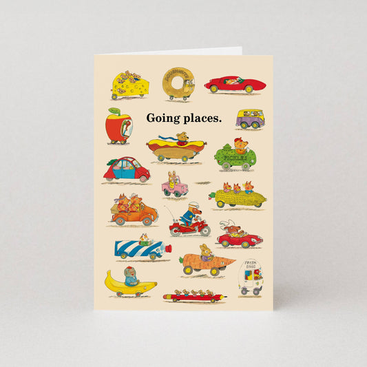 Going Places - Greetings Card by Richard Scarry