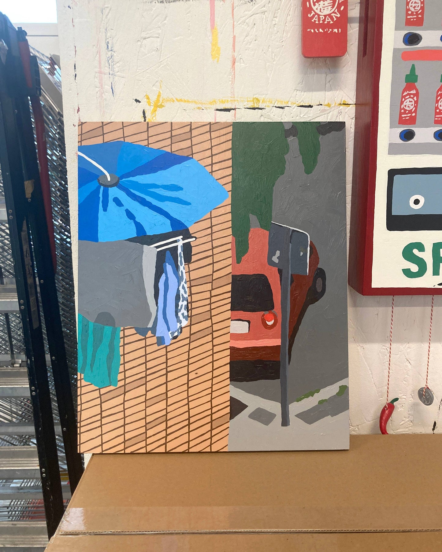 Risoprint Of Laundry Day In Bilbao - 30x 40cm