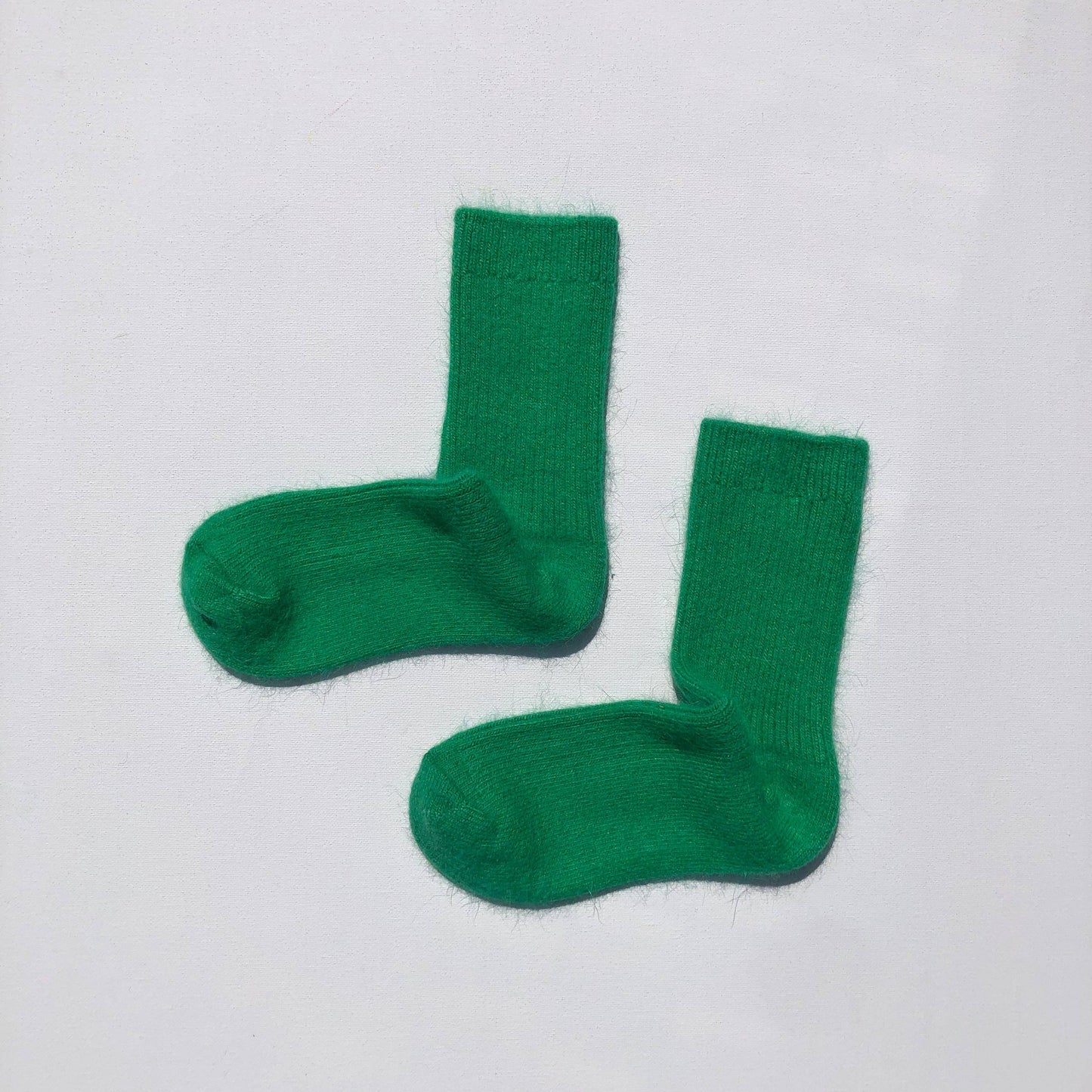 Angora Wool Socks - Green Jade