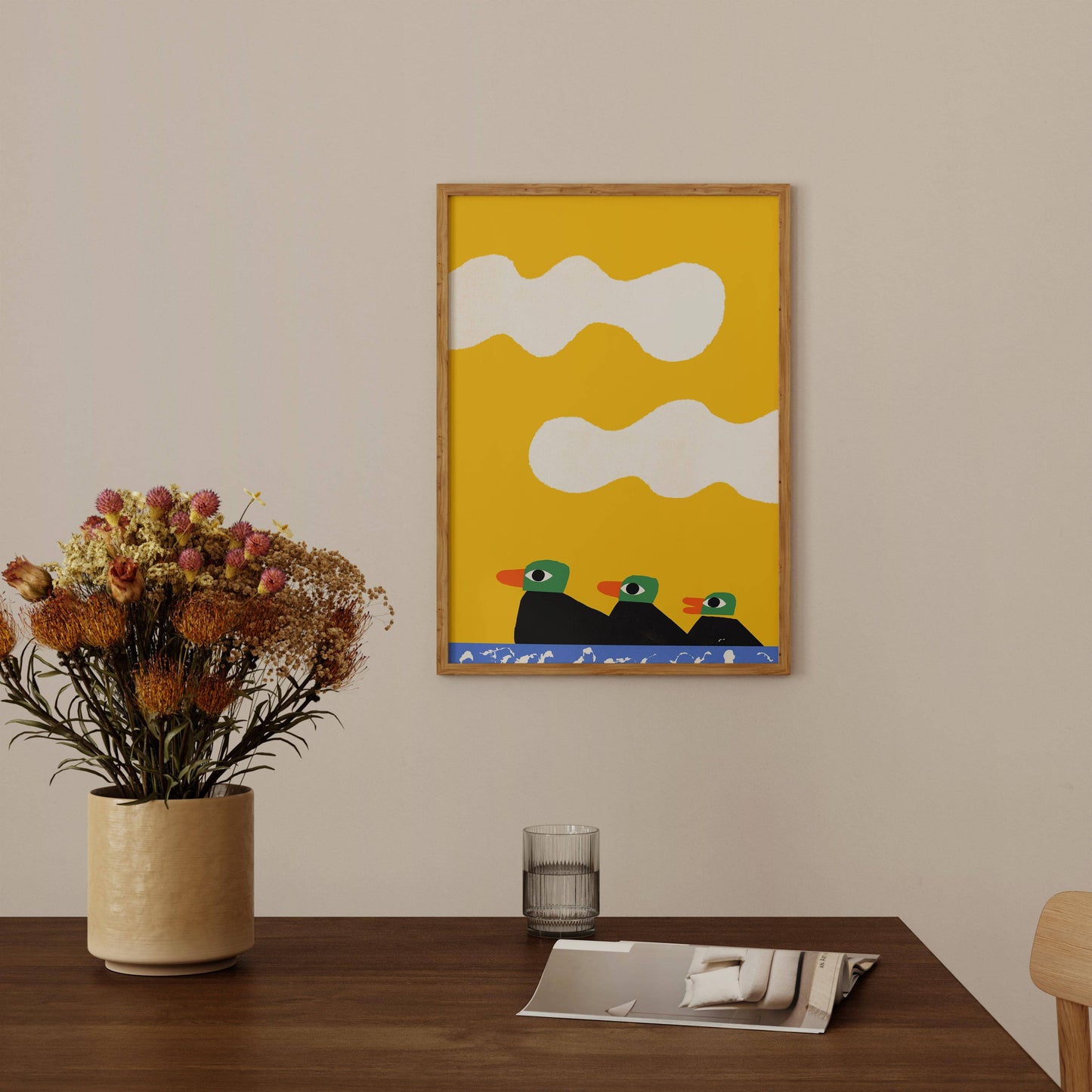 A3 The Duck Pond Art Print