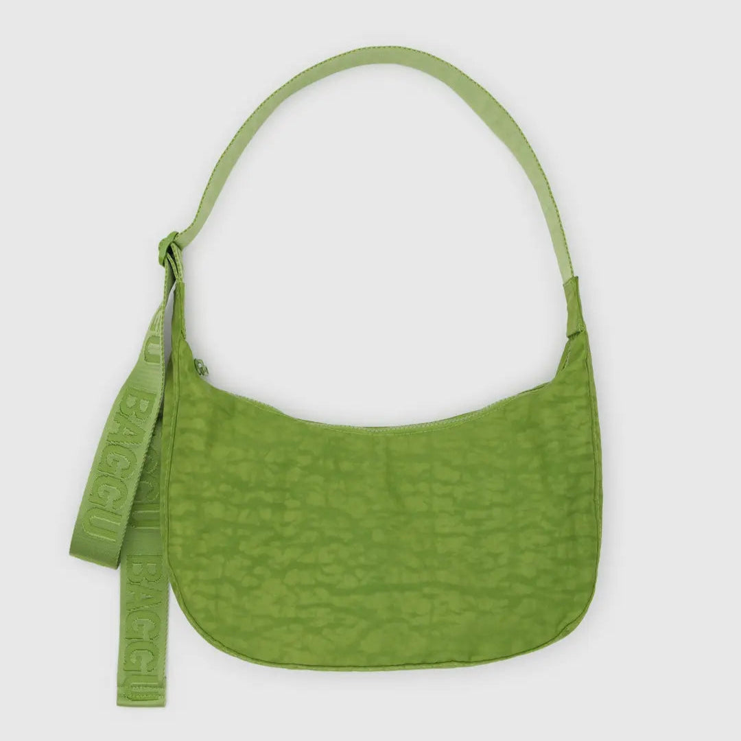 Medium Nylon Crescent Bag - Green Juice