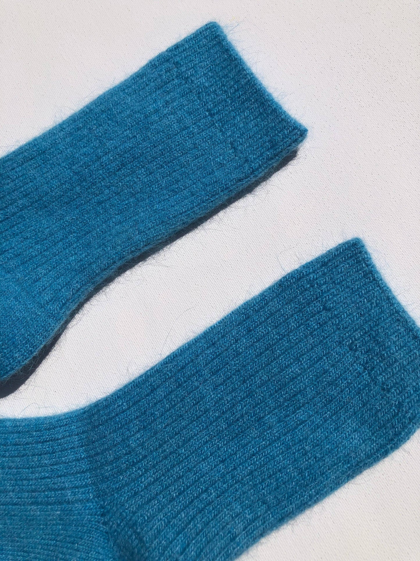 Angora Wool Socks - Aquamarine