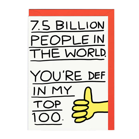 Seven Billion Lines Card