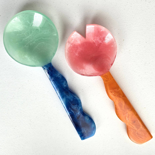 Hand Poured Resin Salad Serving Set