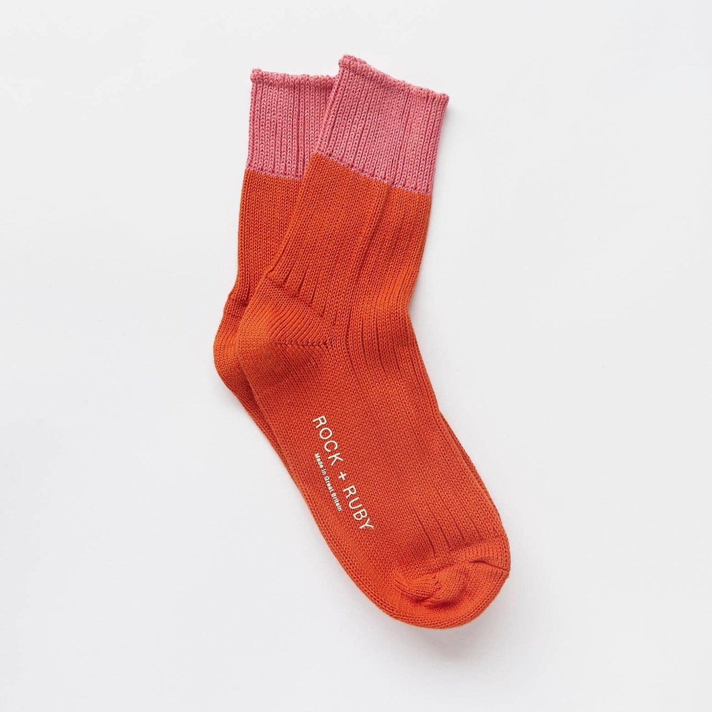 Coral Pink Wyona Cotton Socks
