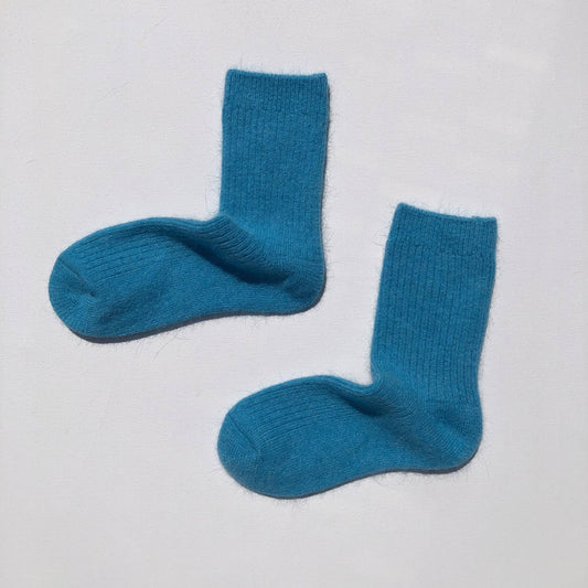 Angora Wool Socks - Aquamarine