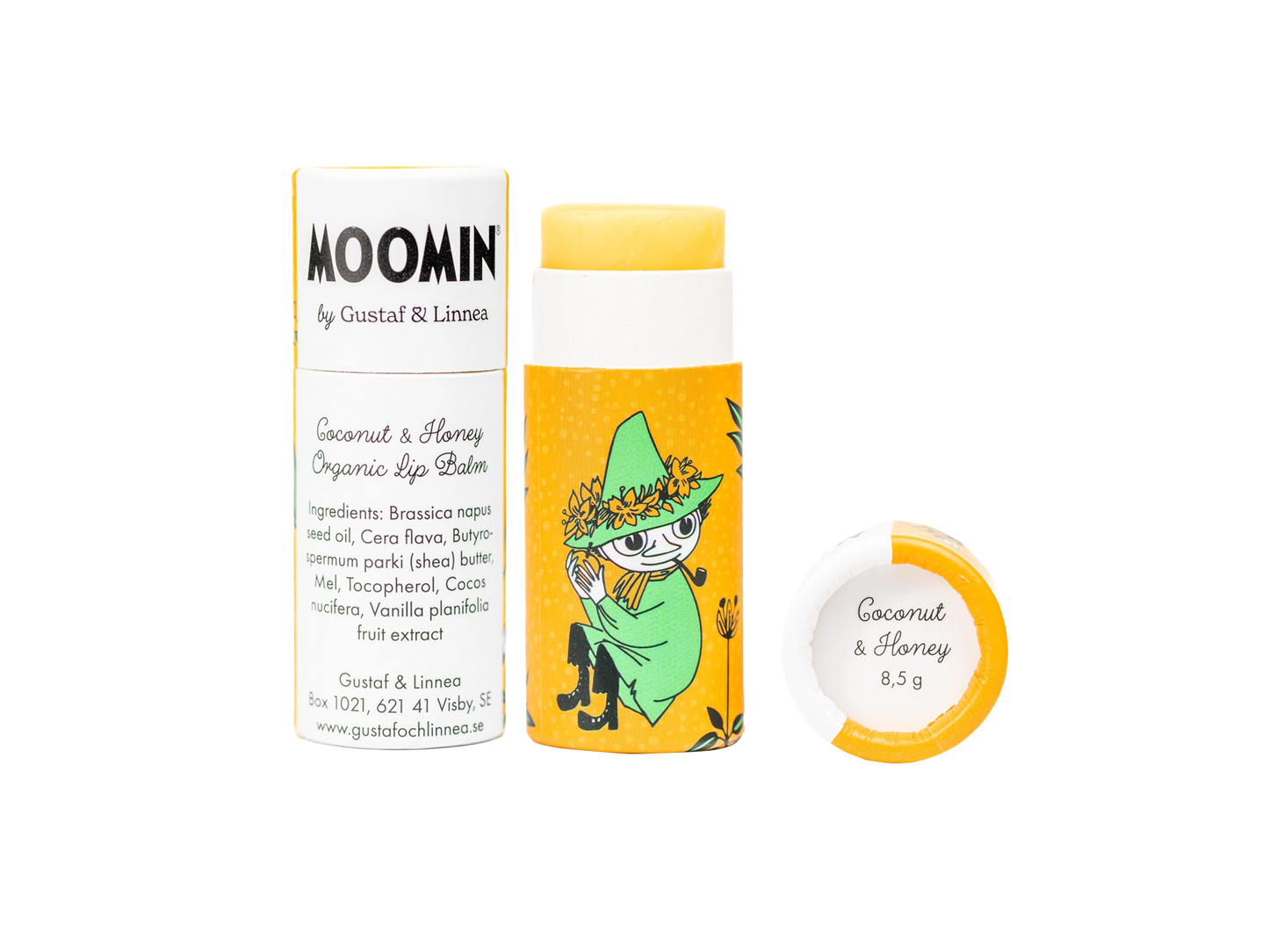 Moomin By G&L - Lip Balm of Beeswax with Coconut & Honey