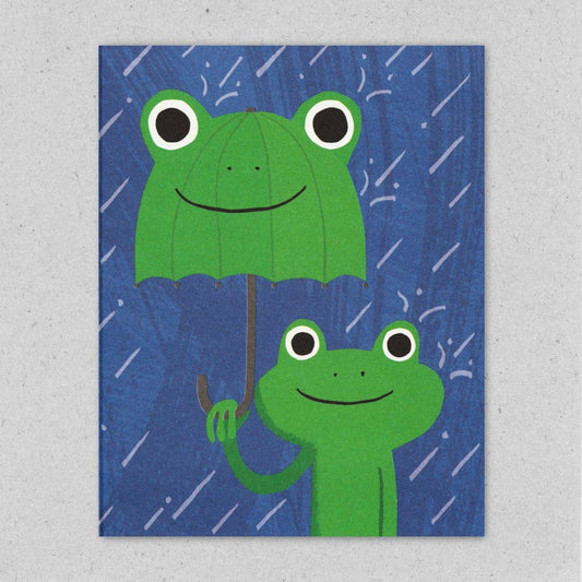 Frog Brolly Card