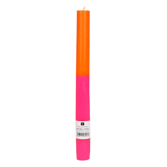 Orange & Pink Straight Dinner Candle