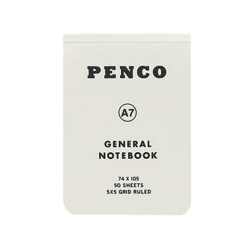 Hightide Penco Soft PP Reporter Notebook (A7, Grid) - White