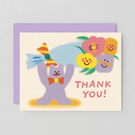 Thank You Cat & Flowers