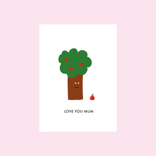 Love You Mum Apple Tree Mini Card