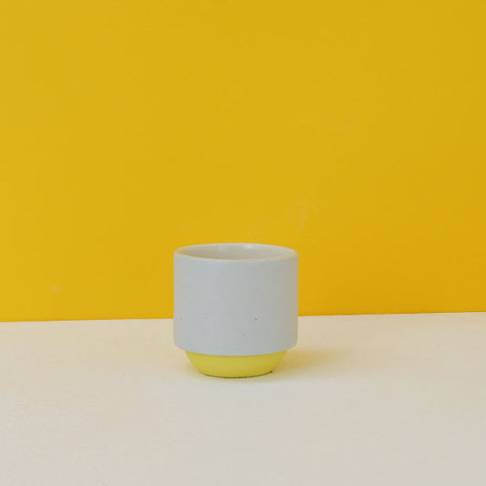 Small Stacking Vessel: Grey & Yellow - Alice Duck