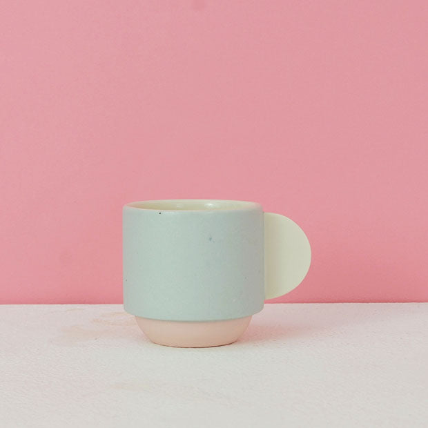 Espresso Cup: Grey & Pink - Alice Duck