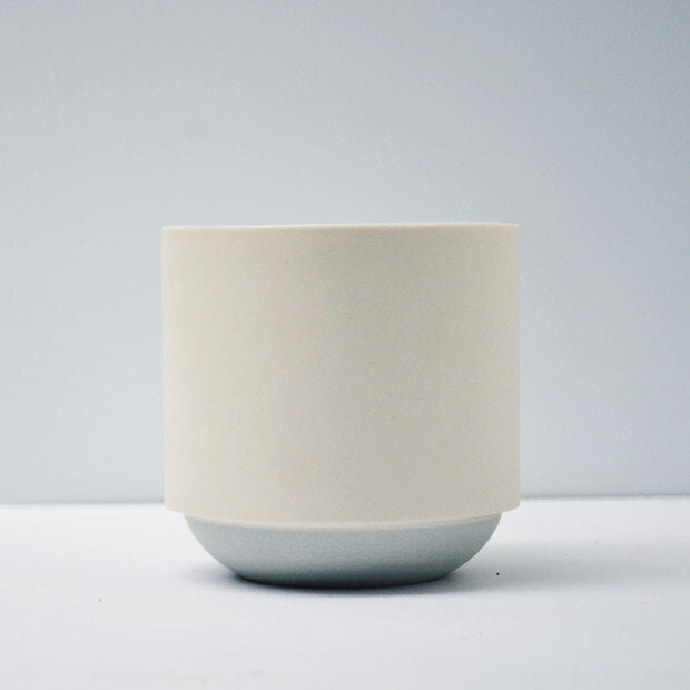 Large Planter: Grey Base & White Body - Alice Duck