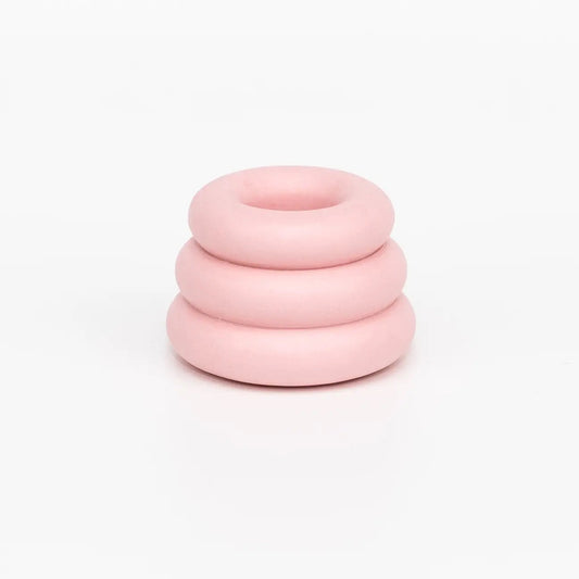 Baby Pink Triple O Candle Holder
