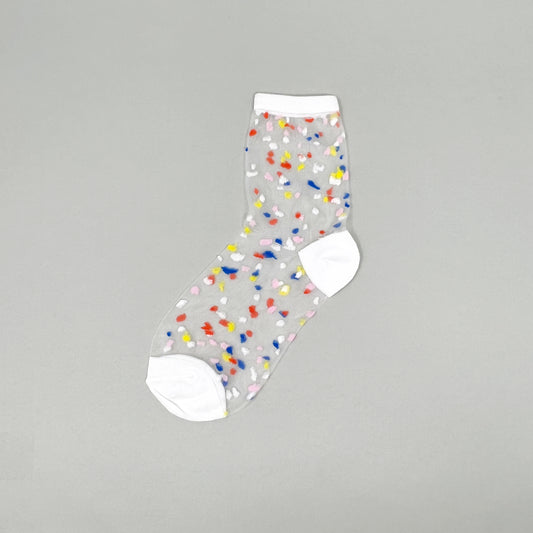 White Confetti Sock