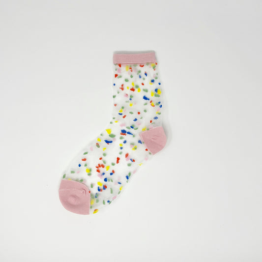 Pink Confetti Sock