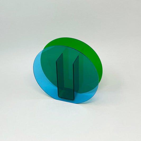 Green + Blue Acrylic Vase